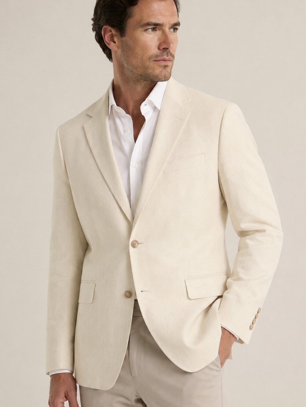 Nautica Men’s Cream Ivory Textured Blazer Sport Coat Worn Once